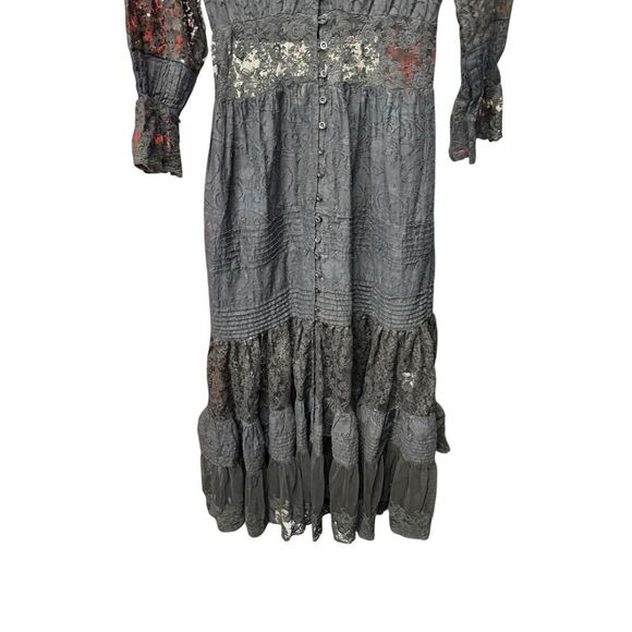 Antica Sartoria BlackโLace Maxi Dress โ Boho Chic Elegance Floral one size - Picture 11 of 16